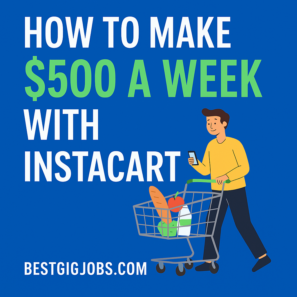 Full-service Instacart shopper delivering groceries to earn $500 per week