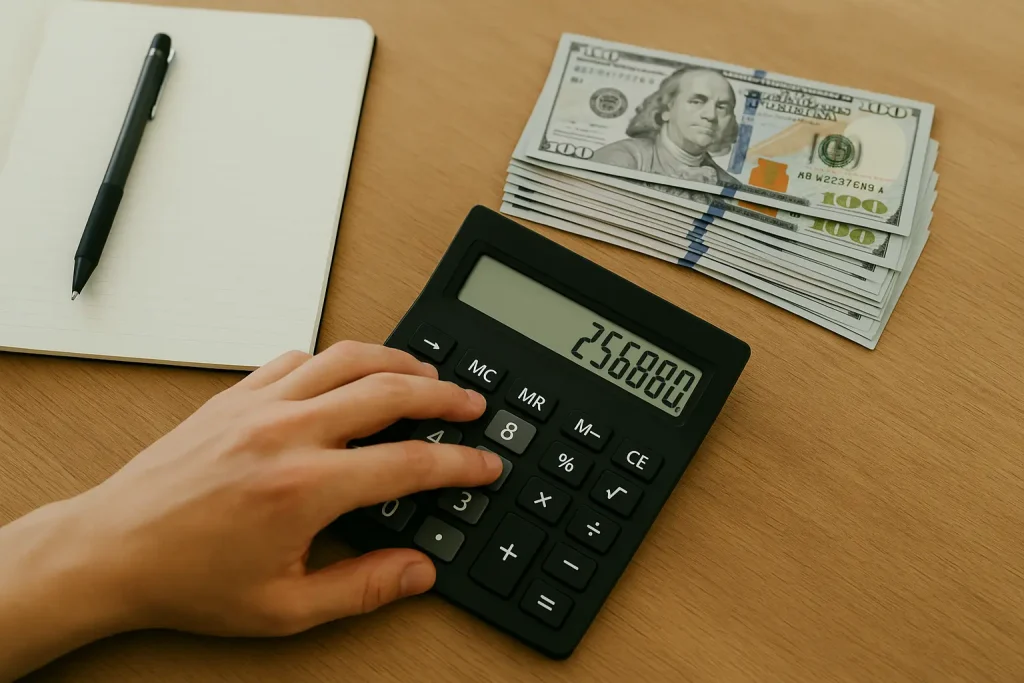 Freelancer using a laptop while checking income trends for 2025 gig economy predictions