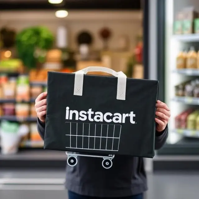 Instacart shopper delivering groceries in Chicago neighborhood, the Best Gig App in 2025
