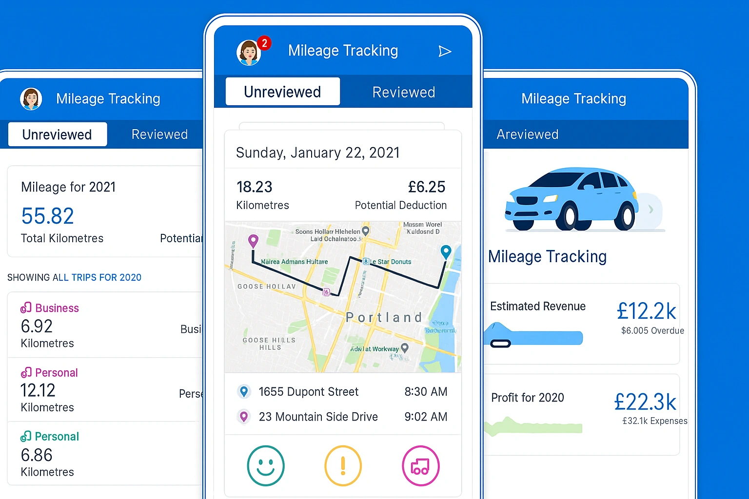 Mileage Tracker Log – Simple and Clean