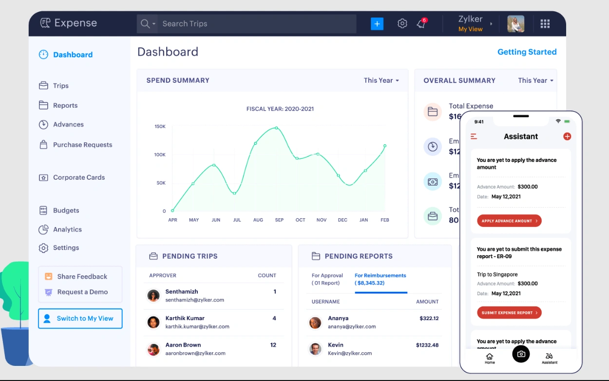 Zoho Expense – Top Rated Mileage Apps for Corporate Teams